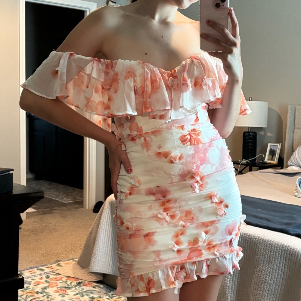 Runaway The Label Floral Off-Shoulder Dress